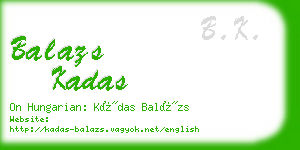 balazs kadas business card